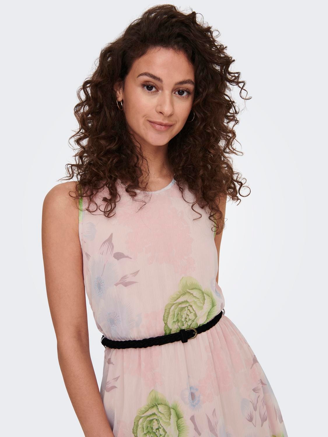 ONLY Regular Fit Round Neck Short dress -Heavenly Pink - 15205251
