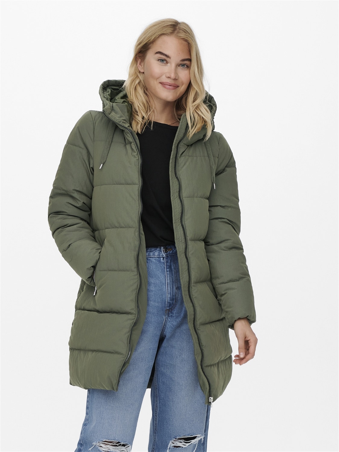 ONLY Long Puffer Jacket -Grape Leaf - 15205369