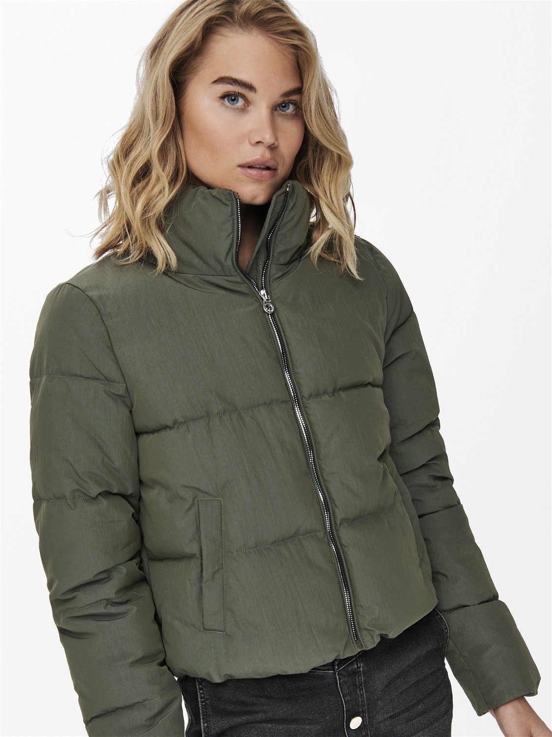 ONLY Jacket with zip and side pockets  -Grape Leaf - 15205371