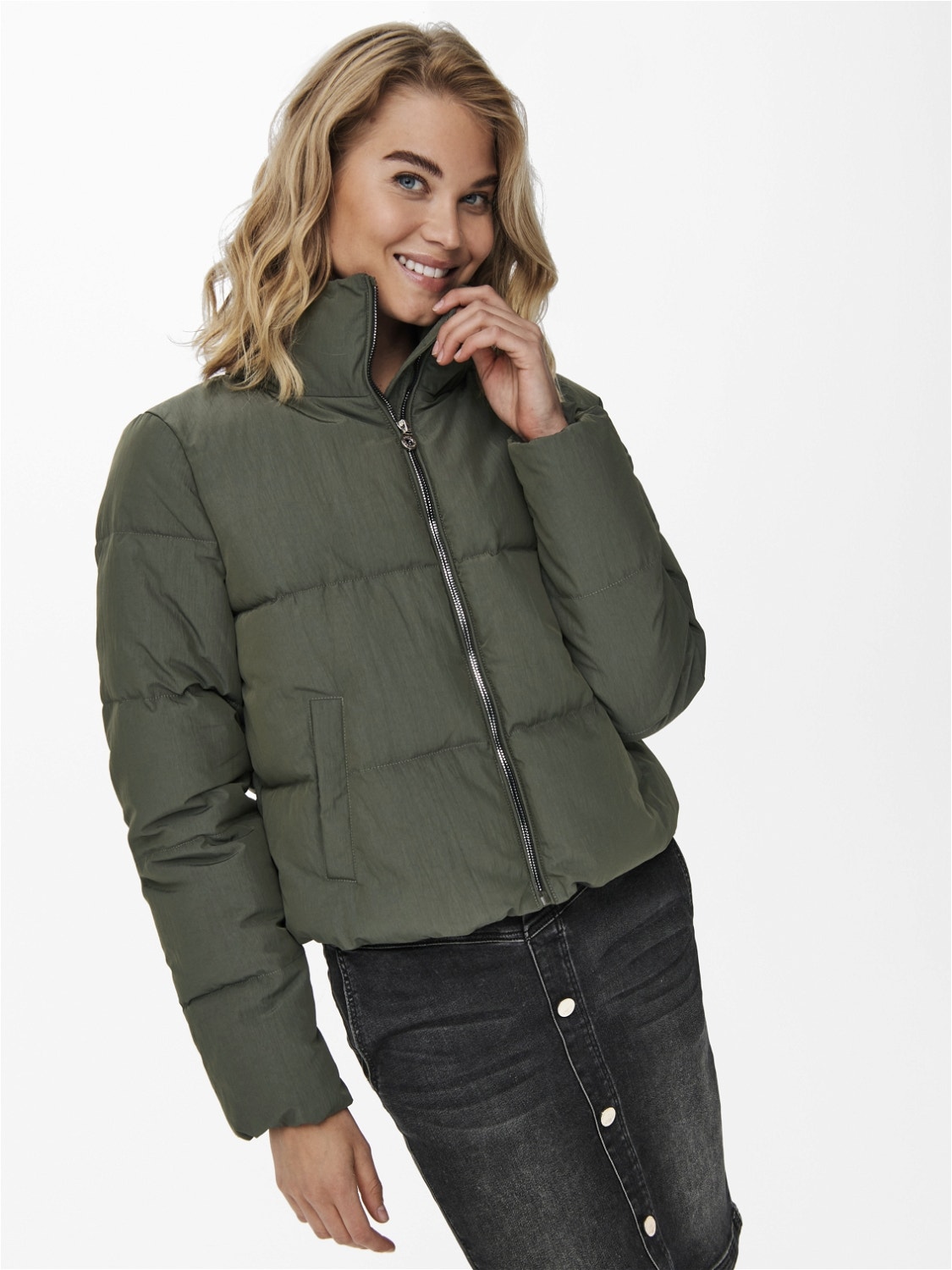 ONLY Jacket with zip and side pockets  -Grape Leaf - 15205371