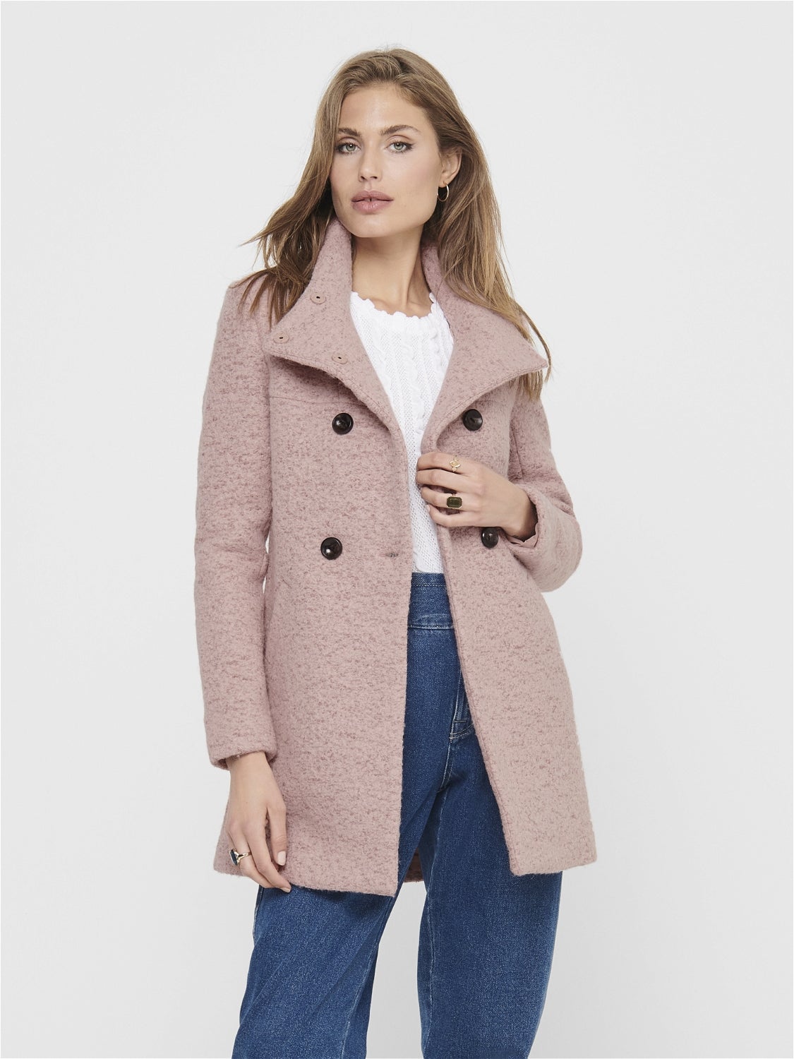 Y.two Long coat discount 50% WOMEN FASHION Coats Knitted Multicolored Single 