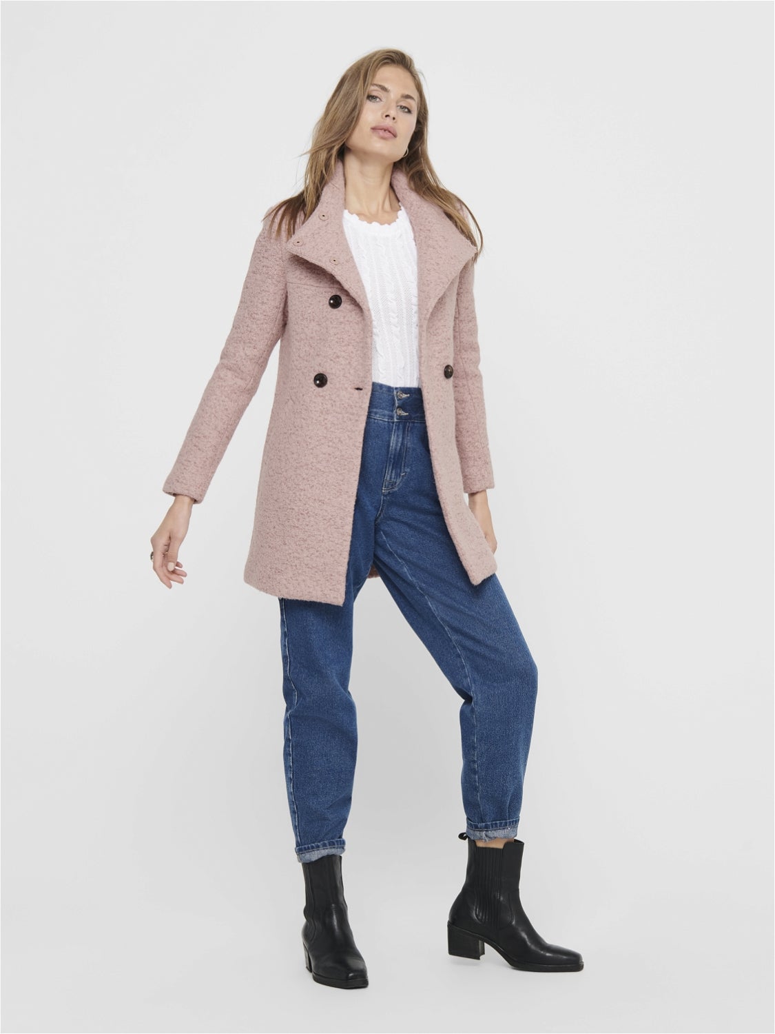 Coat with hot sale high neck