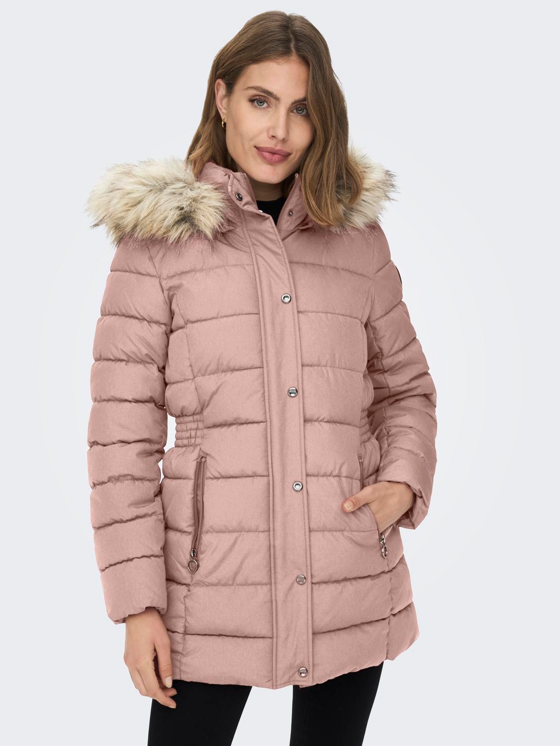 Fur hood  Fur hood jacket, Puffer coat with fur, Winter faux fur coat