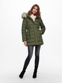 ONLY Hood with detachable faux fur edge Jacket -Kalamata - 15205636