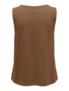 ONLY Kanten detail Top -Toffee - 15205689