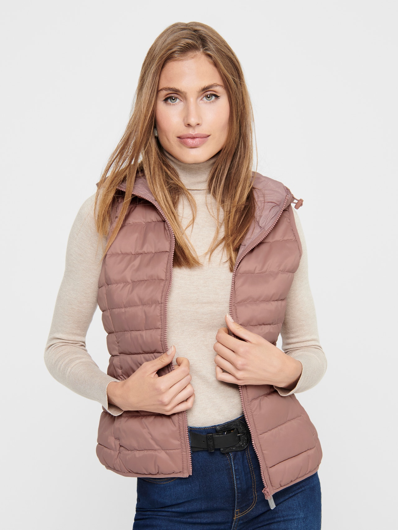 ONLY Quilted Waistcoat -Burlwood - 15205760