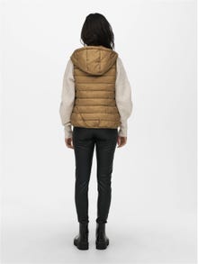 ONLY High stand-up collar Otw Gilet -Toasted Coconut - 15205760