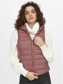 ONLY High stand-up collar Otw Gilet -Withered Rose - 15205760