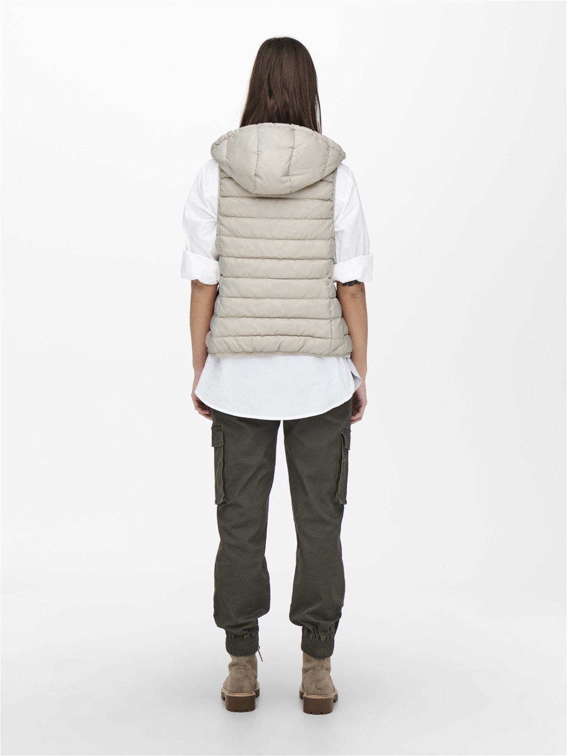 ONLY Gilets anti-froid Col montant haut -Pumice Stone - 15205760