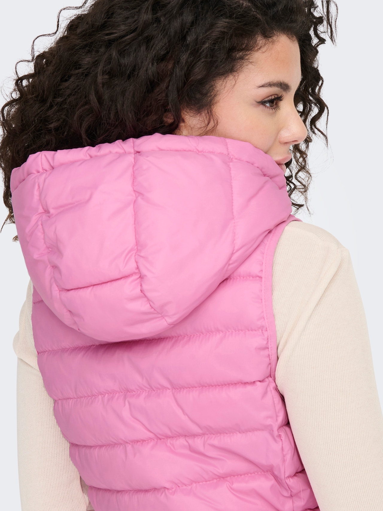 ONLY Quilted Waistcoat -Fuchsia Pink - 15205760