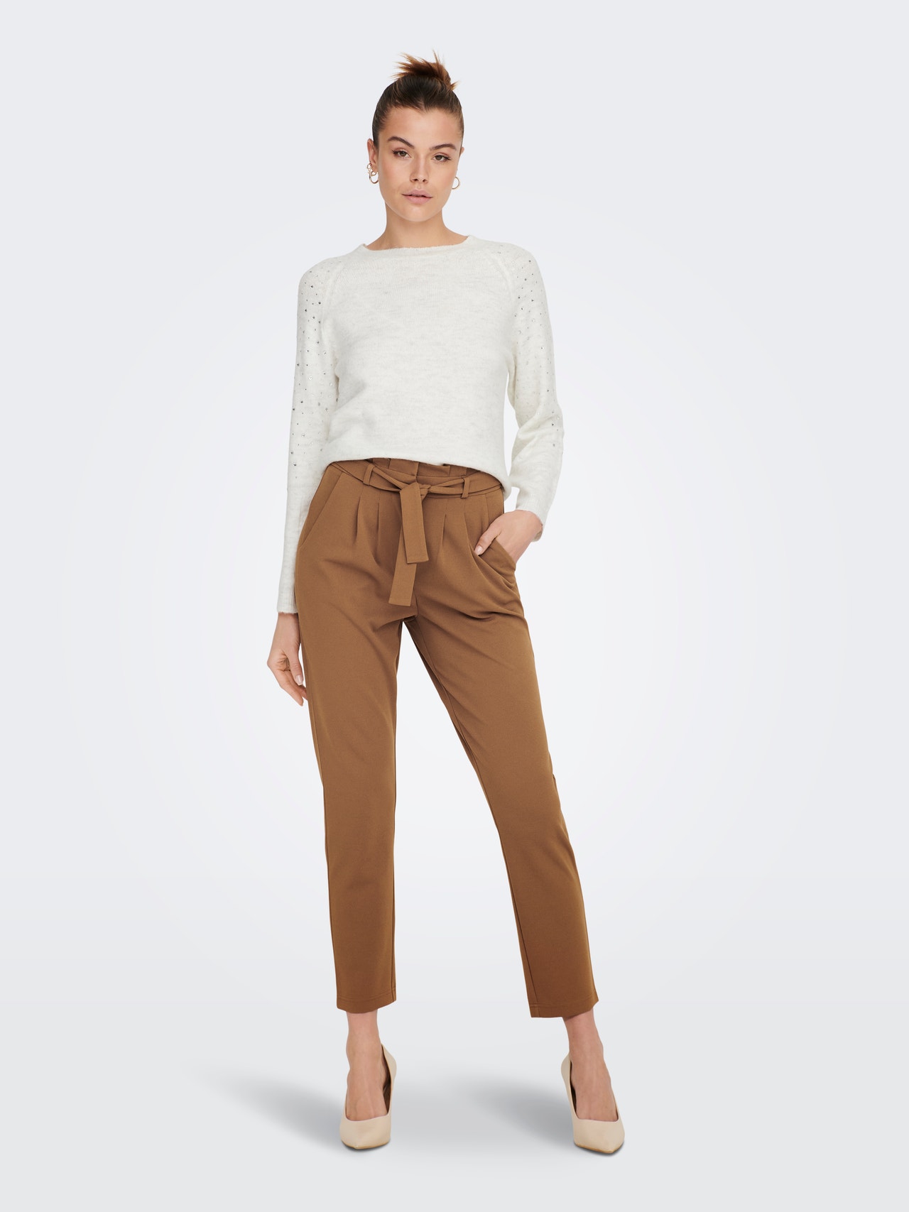 ONLY Pantalons Regular Fit -Toasted Coconut - 15205820