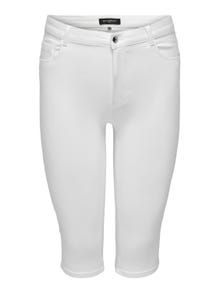 ONLY Skinny Fit Hohe Taille Shorts -White - 15205938