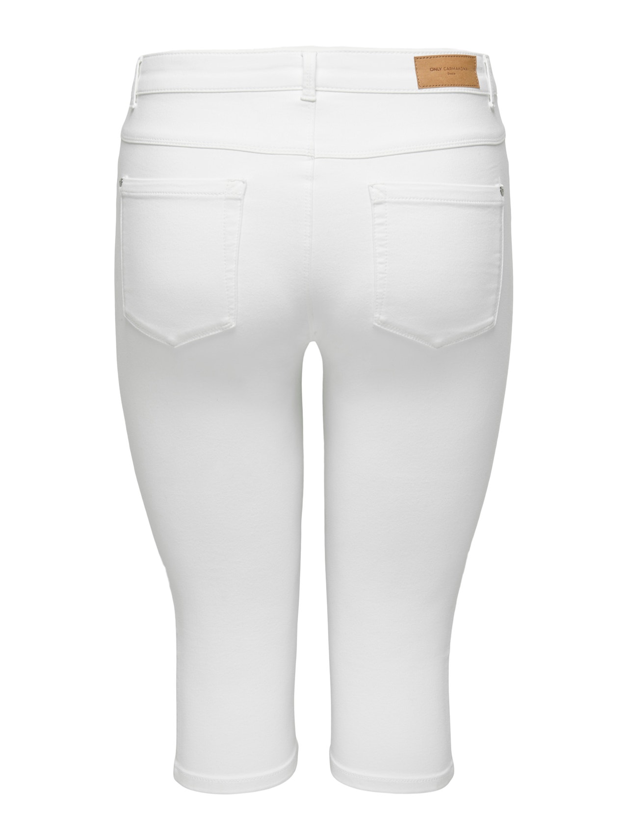ONLY CARAUGUSTA Hohe Taille Skinny Fit Jeans-Shorts -White - 15205938