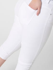 ONLY CARAUGUSTA Hohe Taille Skinny Fit Jeans-Shorts -White - 15205938