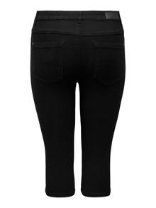 ONLY CARAUGUSTA Cintura alta Skinny Fit Calções de Ganga -Black - 15205943