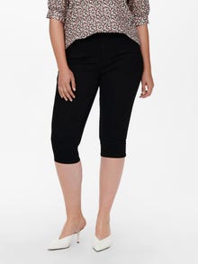 ONLY CARAUGUSTA Cintura alta Skinny Fit Calções de Ganga -Black - 15205943