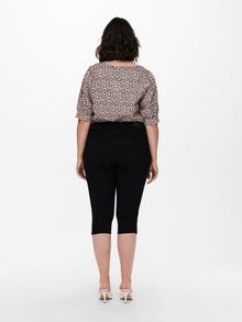 ONLY CARAUGUSTA Cintura alta Skinny Fit Calções de Ganga -Black - 15205943
