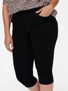 ONLY CARAUGUSTA Cintura alta Skinny Fit Calções de Ganga -Black - 15205943