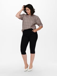 ONLY CARAUGUSTA Cintura alta Skinny Fit Calções de Ganga -Black - 15205943