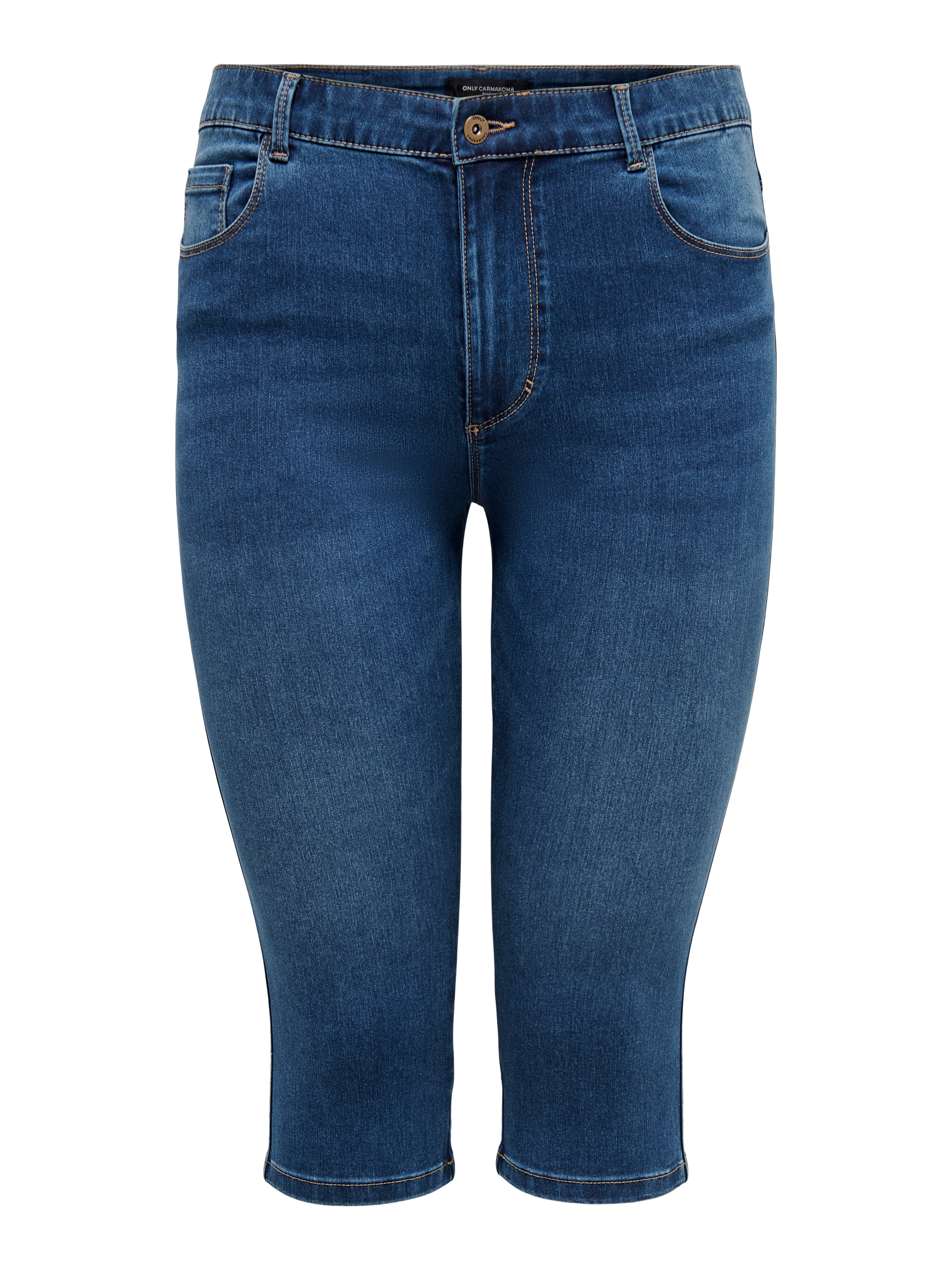 Thumbnail - Caraugusta Hohe Taille Skinny Fit Jeans-shorts