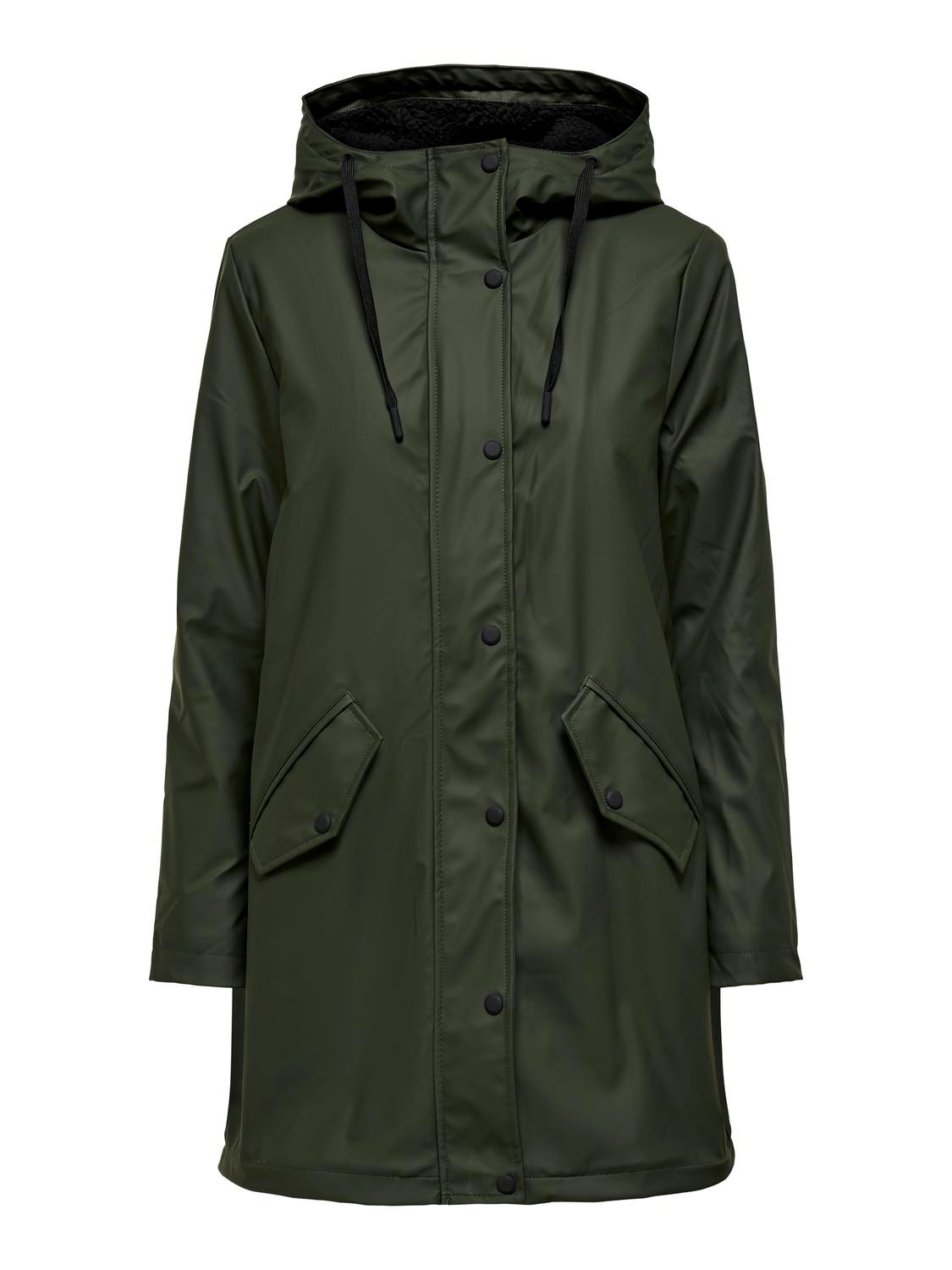 ONLY Rain jacket with teddy lining -Rosin - 15206116