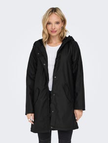 ONLY Rain jacket with teddy lining -Black - 15206116