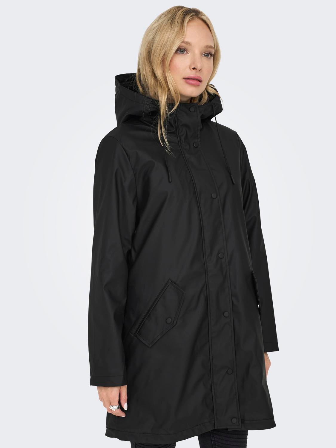 ONLY Rain jacket with teddy lining -Black - 15206116