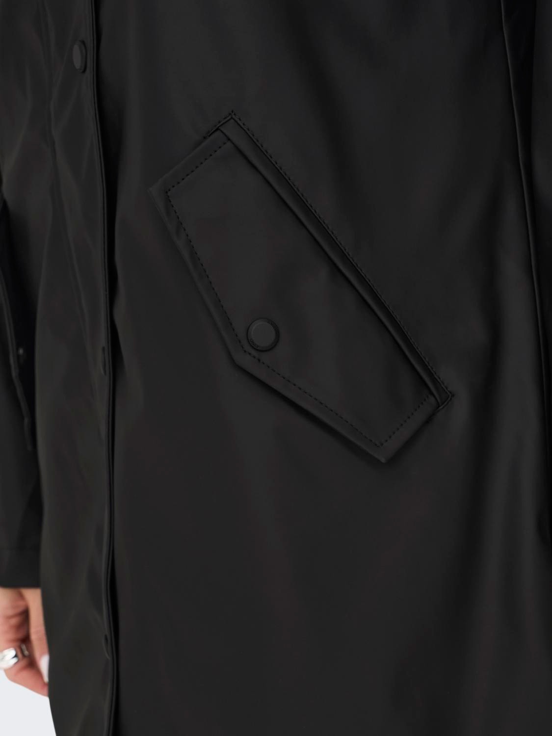 ONLY Manteaux Capuche avec cordon de serrage -Black - 15206116