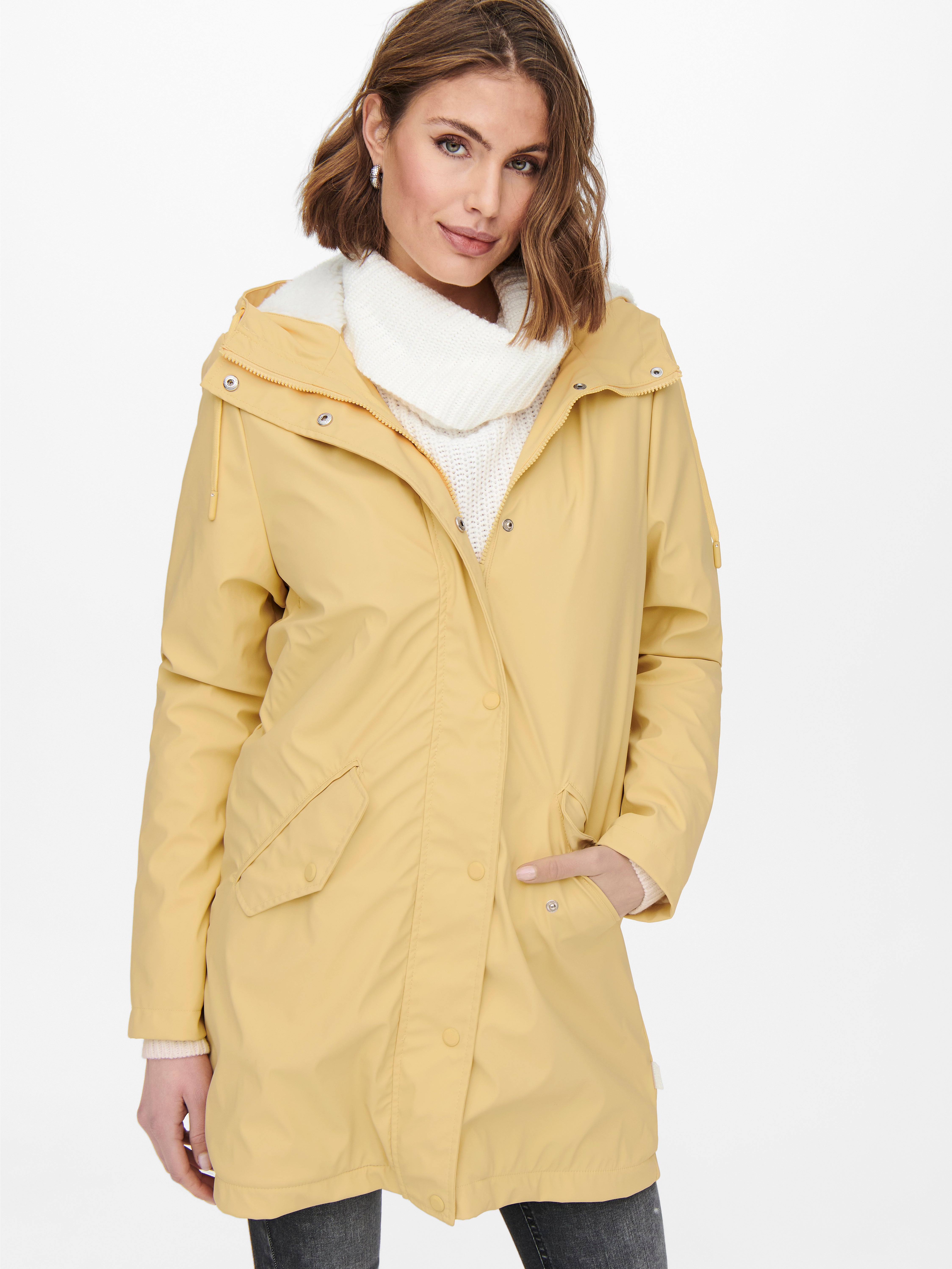 Rain jacket with teddy lining Medium Orange ONLY®