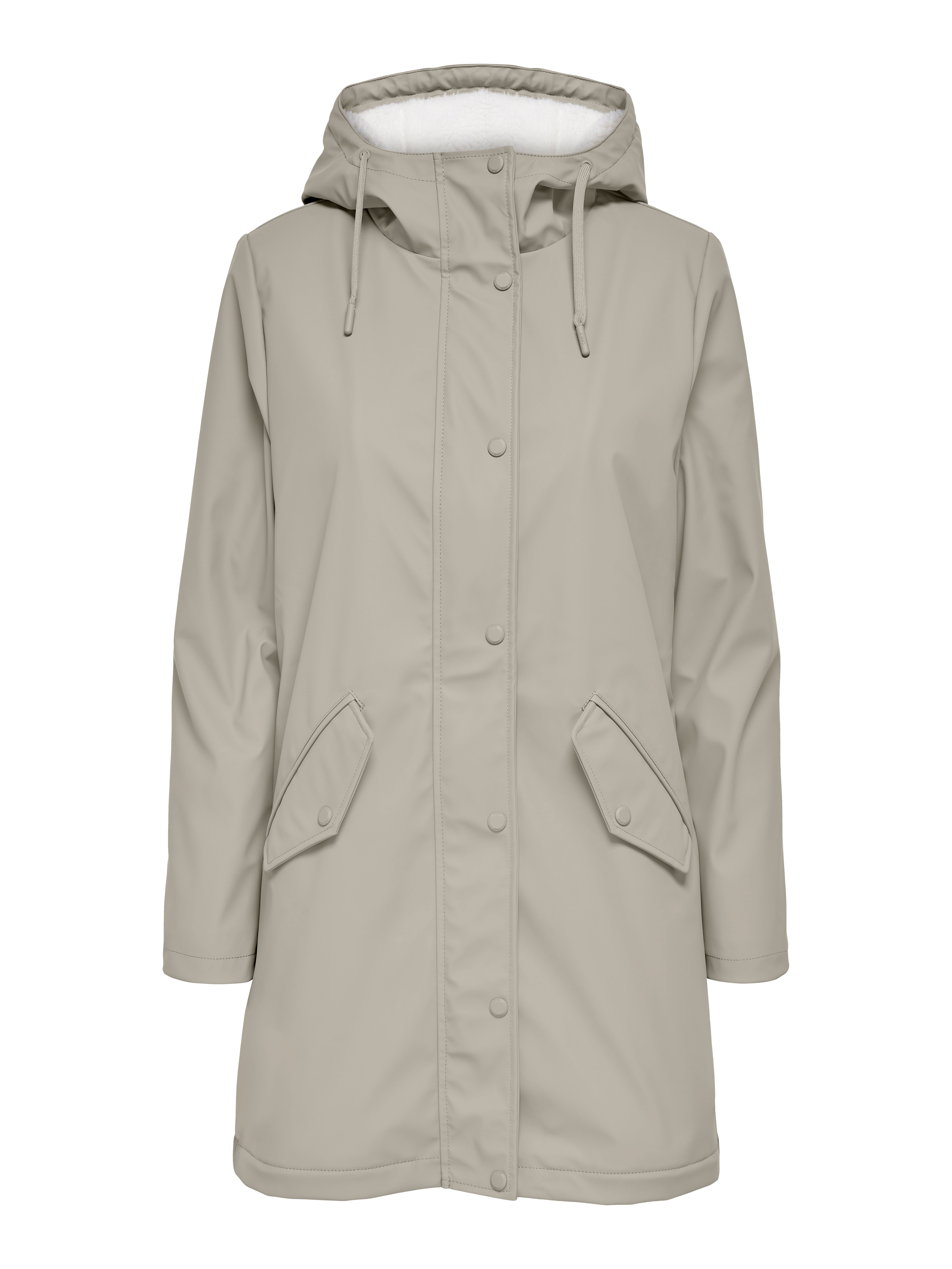 light grey rain jacket
