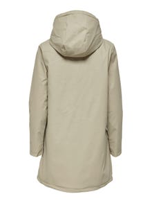 ONLY Hood with string regulation Coat -Crockery - 15206116
