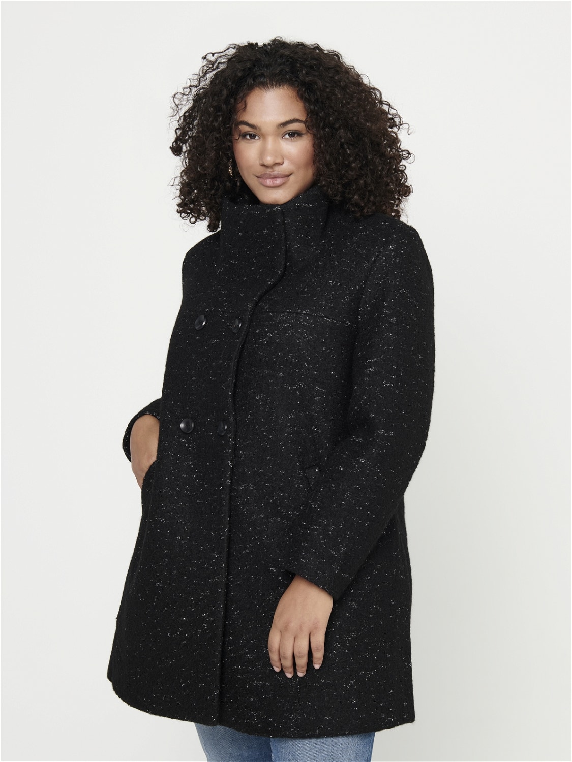 Curvy Wool Coat with 40% discount!
