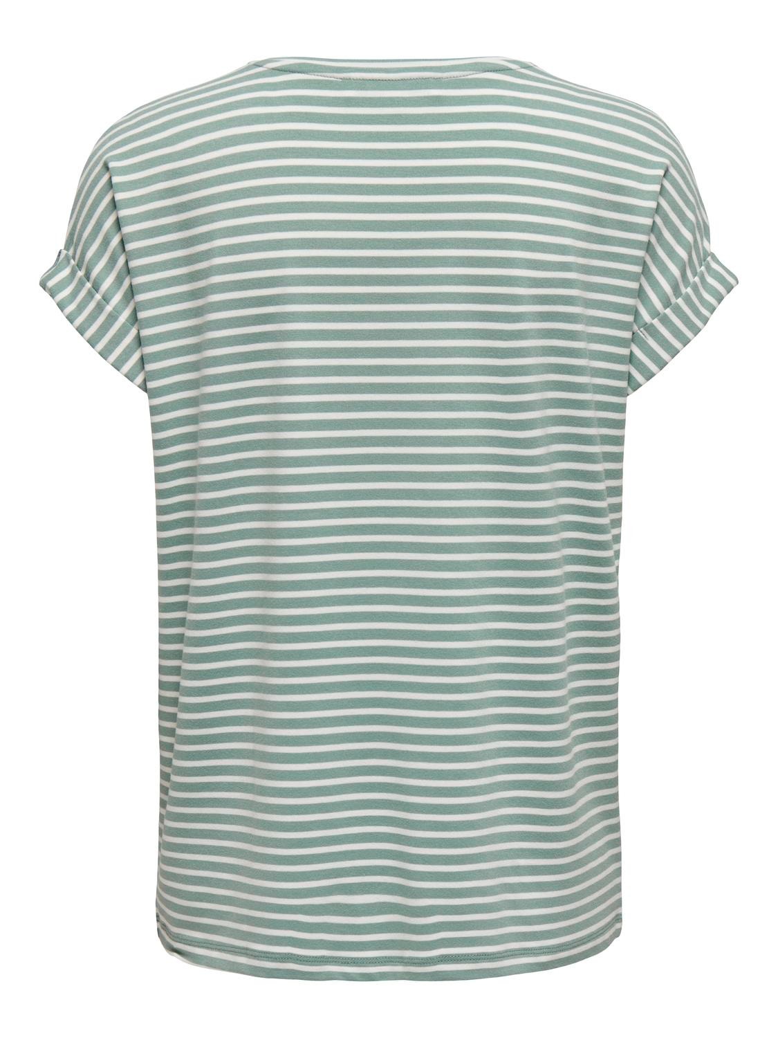 ONLY Regular Fit Round Neck Dropped shoulders T-Shirt -Jadeite - 15206243