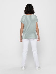 ONLY T-shirt Regular Fit Paricollo Spalle cadenti -Jadeite - 15206243