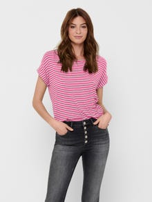 ONLY Regular Fit Round Neck Dropped shoulders T-Shirt -Gin Fizz - 15206243