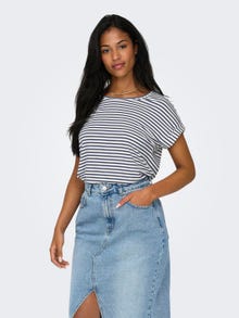 ONLY Striped top -Cloud Dancer - 15206243