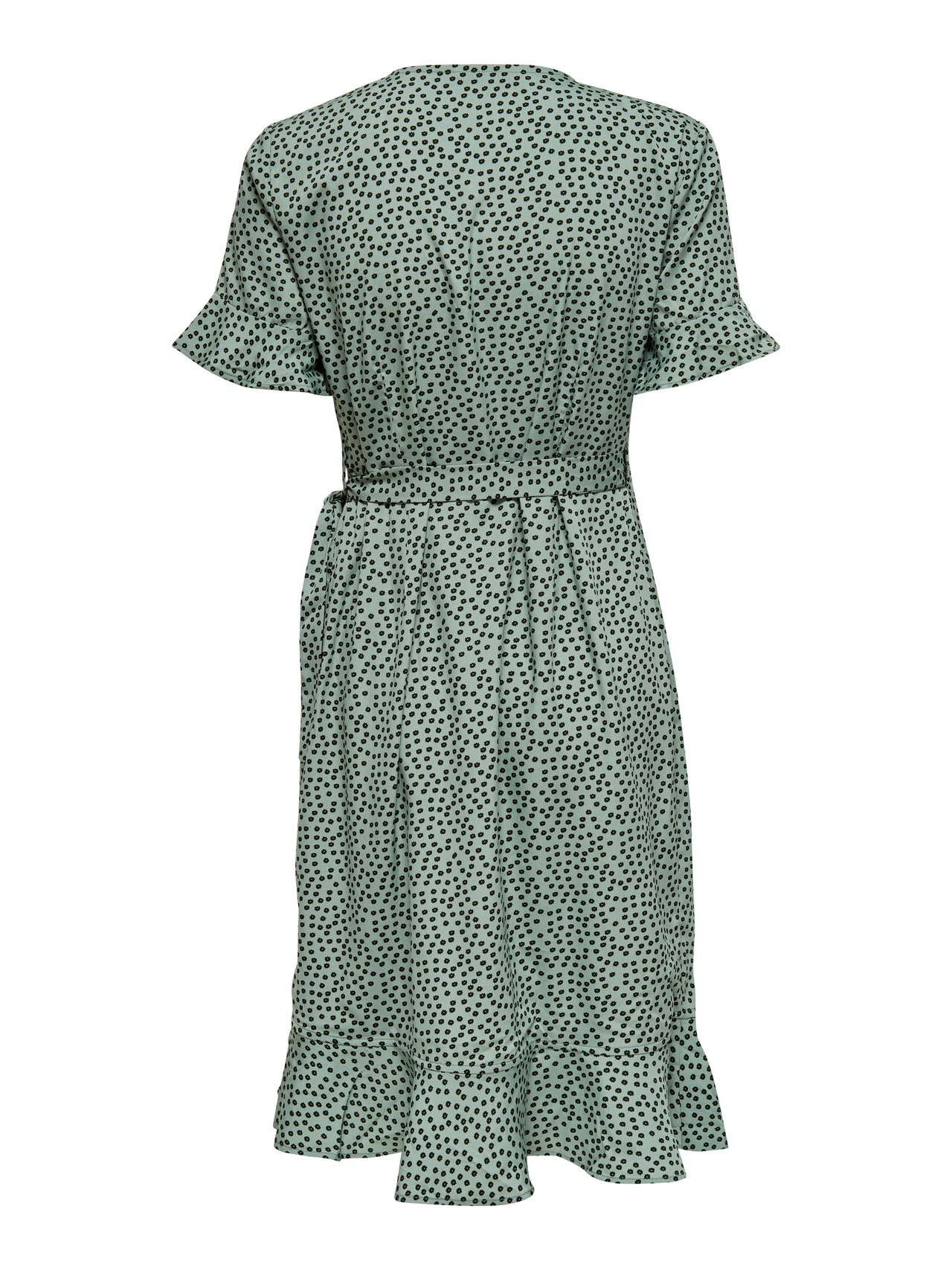 ONLY Regular fit V-Hals Korte jurk -Chinois Green - 15206407