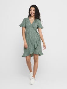 ONLY Mini wrap kjole -Chinois Green - 15206407