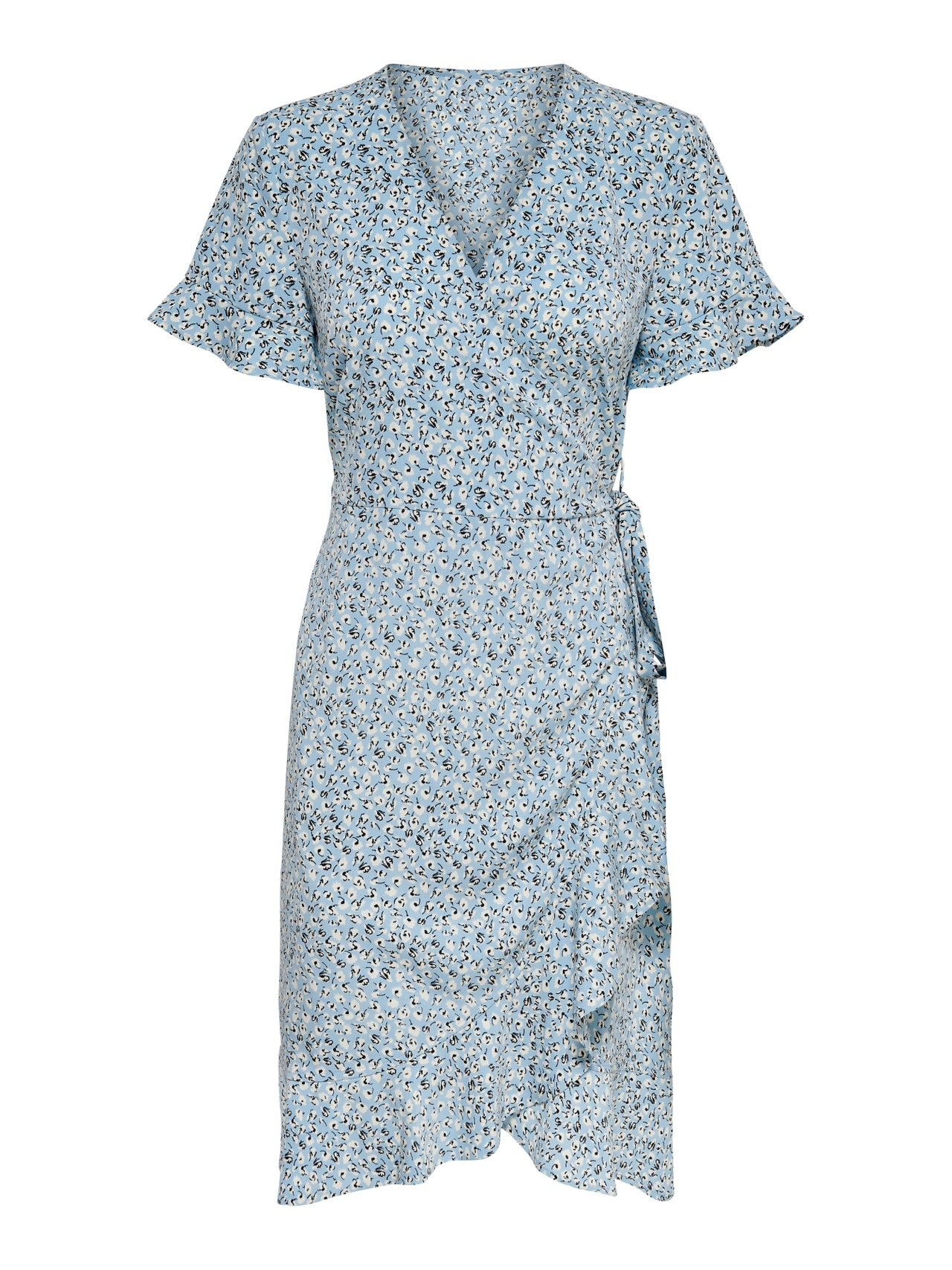 ONLY Regular Fit V-Neck Short dress -Dusk Blue - 15206407