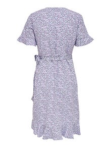 ONLY Normal geschnitten V-Ausschnitt Kurzes Kleid -Chinese Violet - 15206407