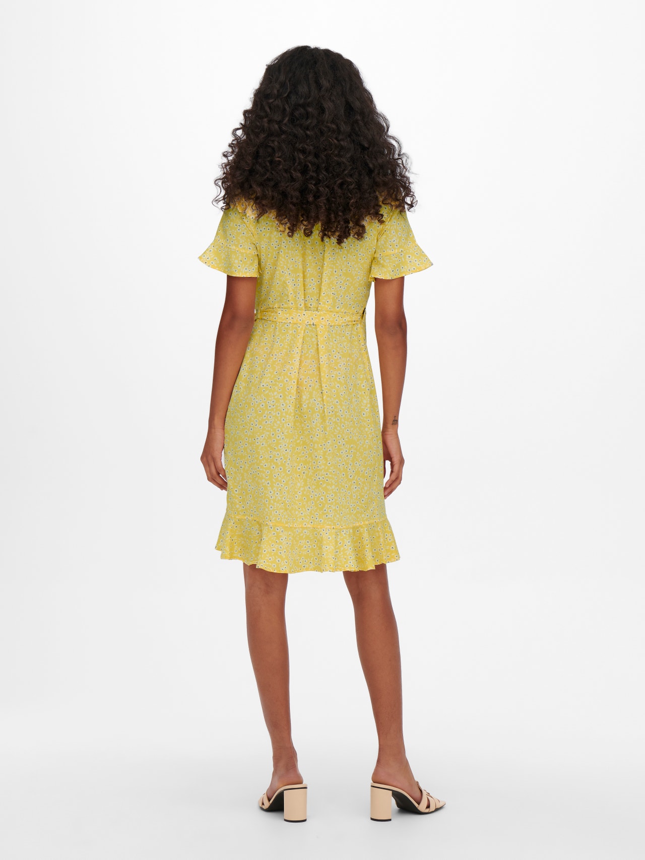 ONLY Mini wrap kjole -Cream Gold - 15206407