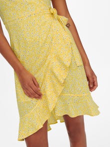 ONLY Mini wrap dress -Cream Gold - 15206407