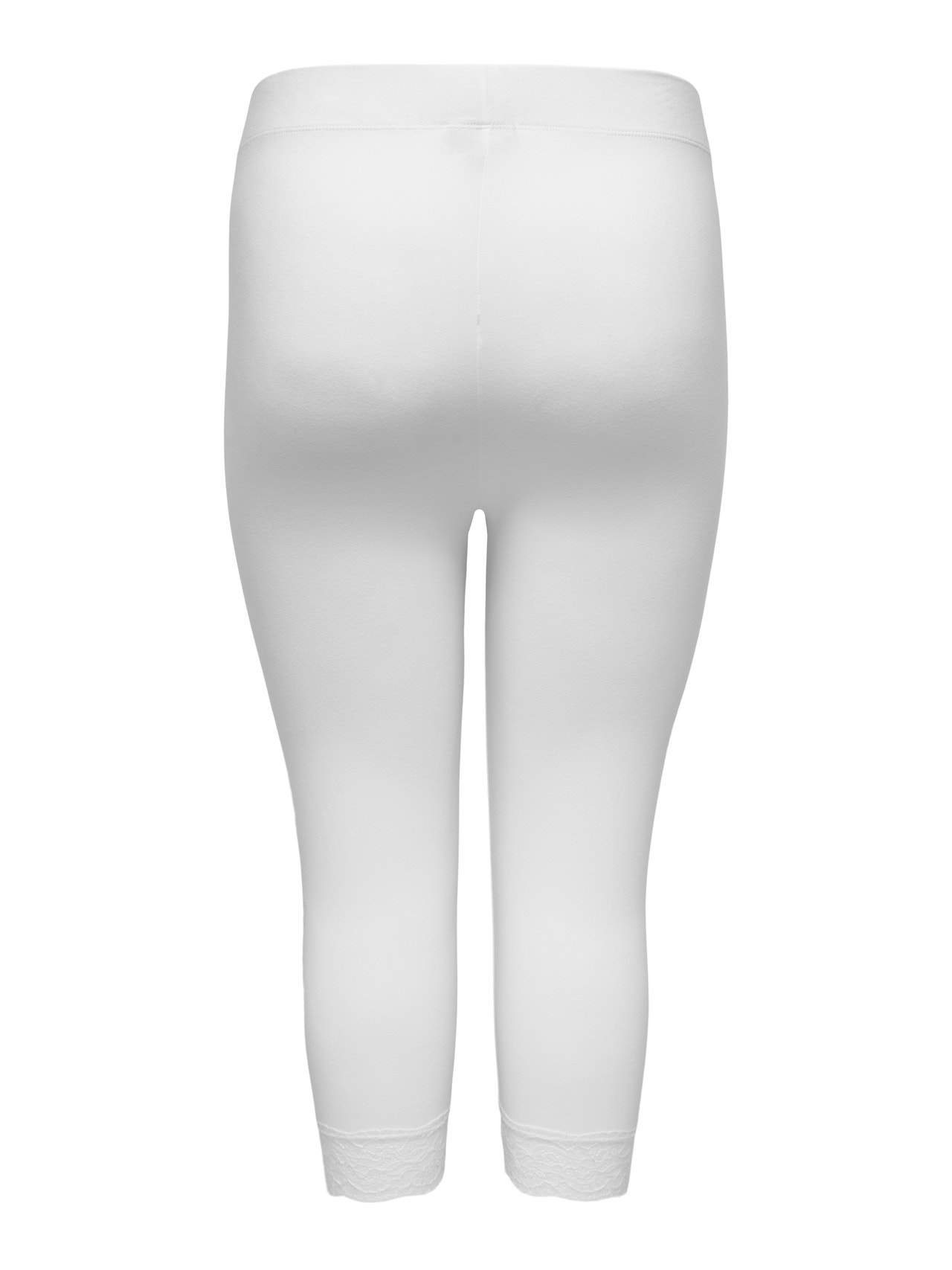 ONLY Curvy kanten Legging -White - 15206763