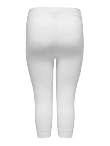ONLY Curvy Spitzendetail Leggings -White - 15206763