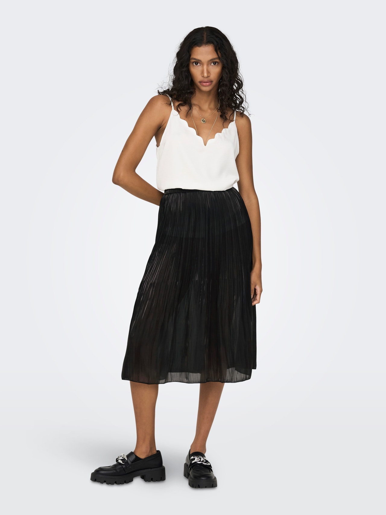 ONLY Pleated Midi skirt -Black - 15206779