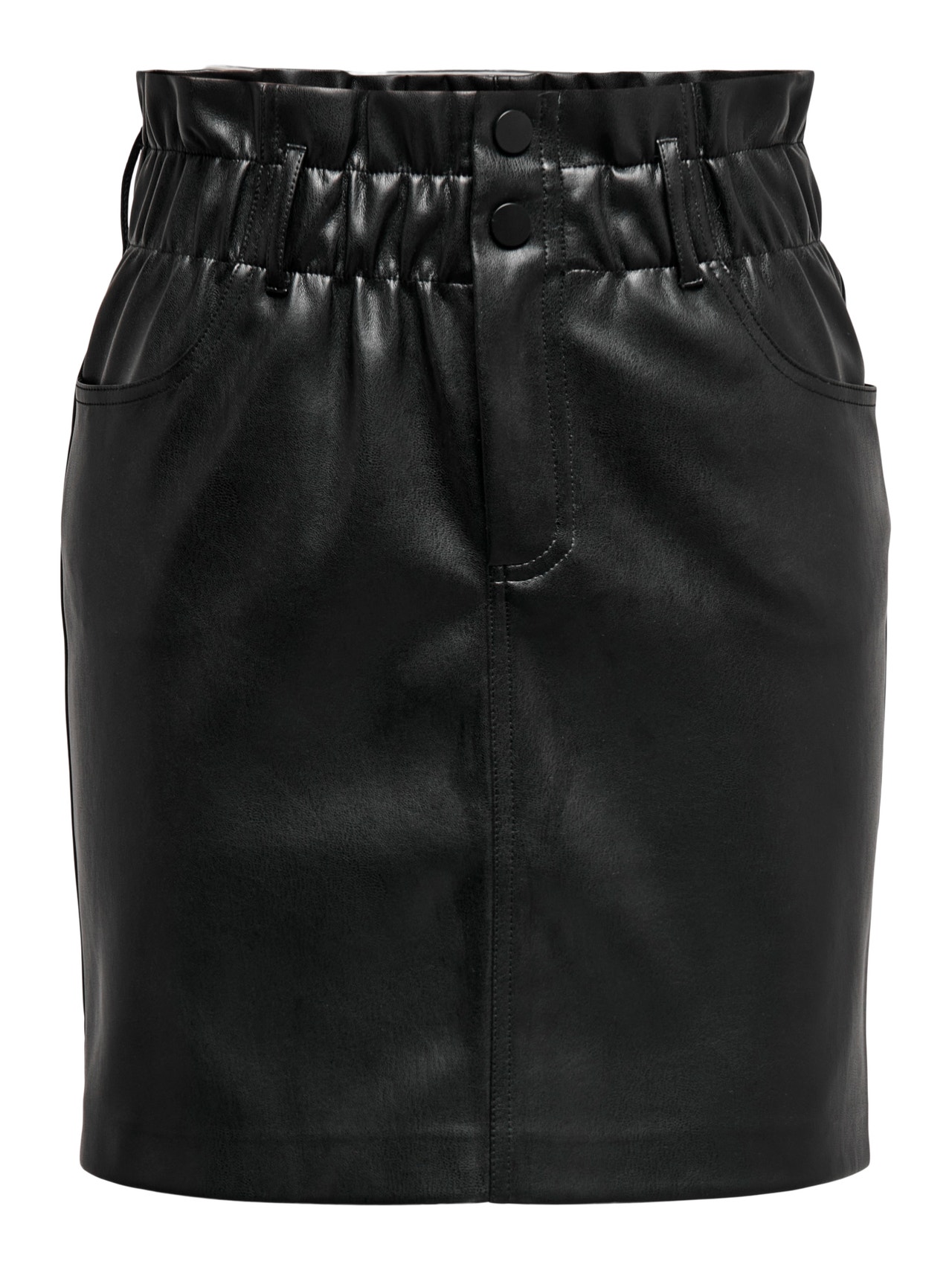 ONLY Leather look Skirt -Black - 15206801