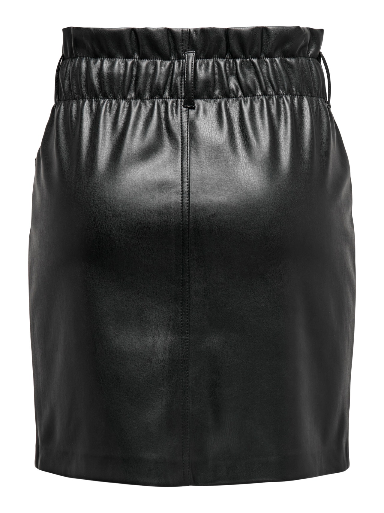 ONLY Leather look Skirt -Black - 15206801