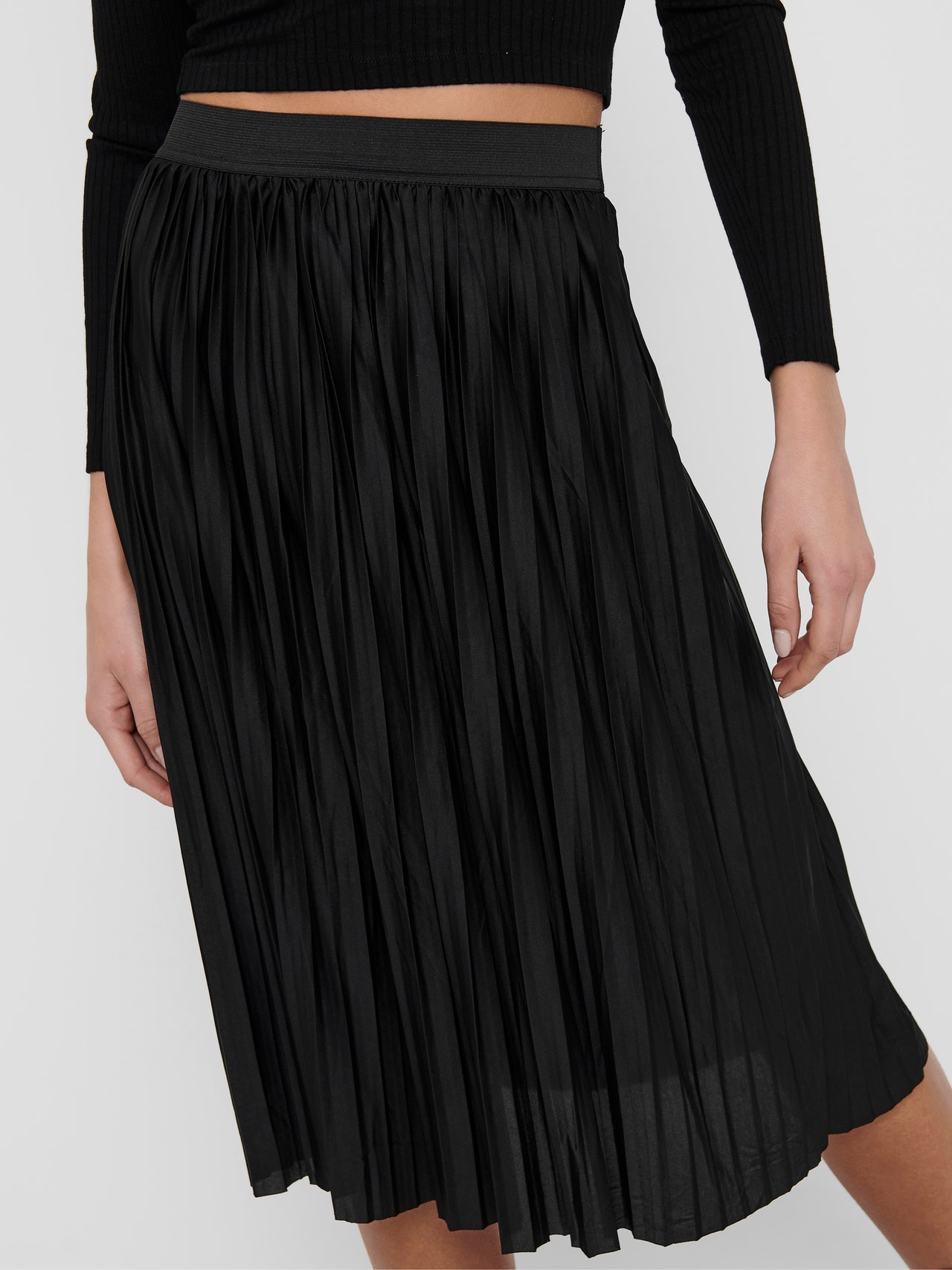 ONLY Pleated Midi skirt -Black - 15206814