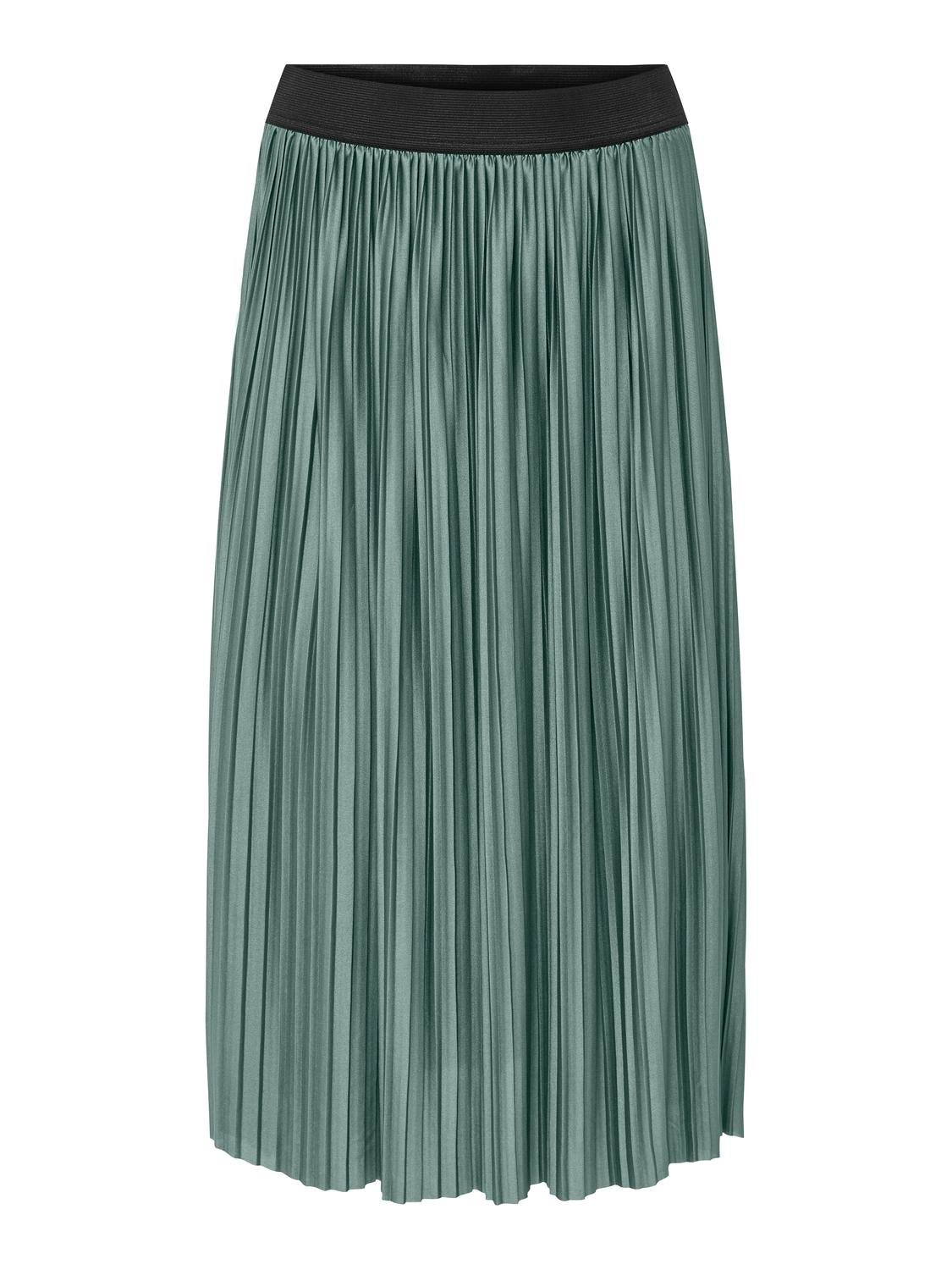 ONLY Plisséret Midi nederdel -Chinois Green - 15206814
