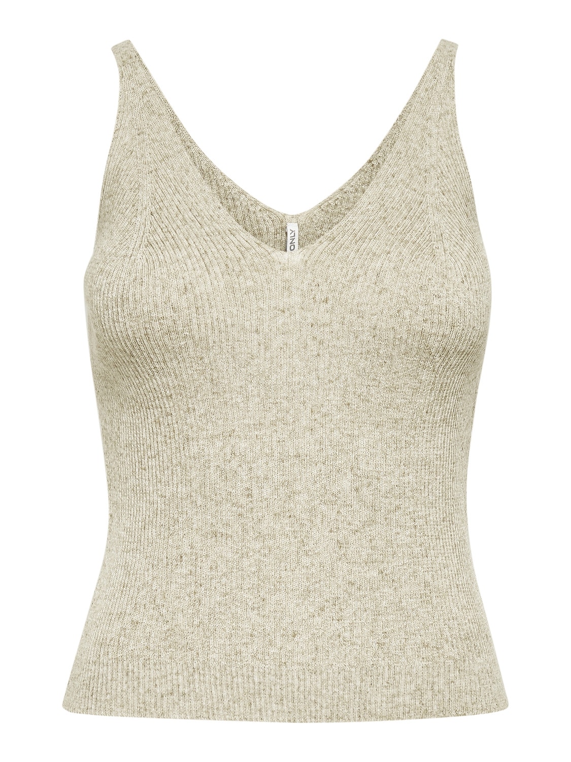 ONLY Sleeveless Knitted Top -Pumice Stone - 15207059